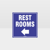 Custom Signs Personalized,Rest Rooms Left Arrow Sign